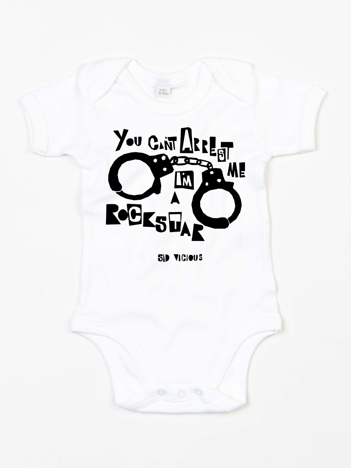 'You Can't Arrest Me I'm A Rock Star' Organic Babygro