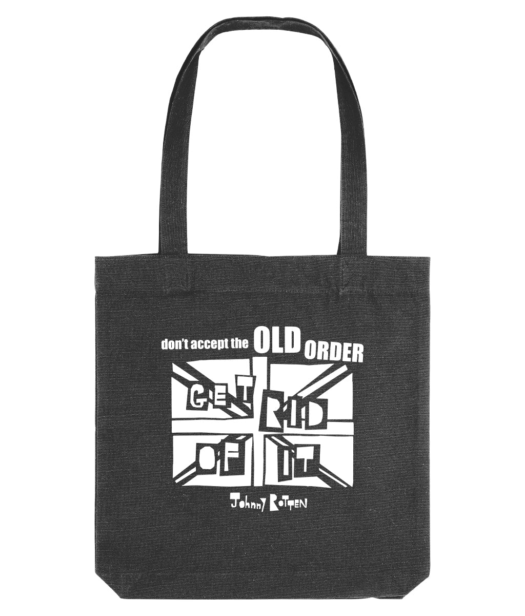 Don't Accept The Old Order Get Rid Of It & Vinyl Revolution Double Sided Organic Canvas Tote Bag