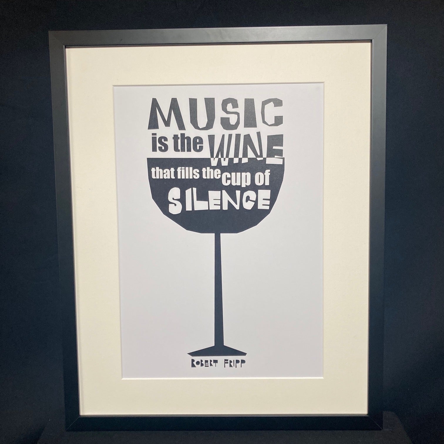 'Music Is the Wine That Fills The Cup Of Silence' Art Print