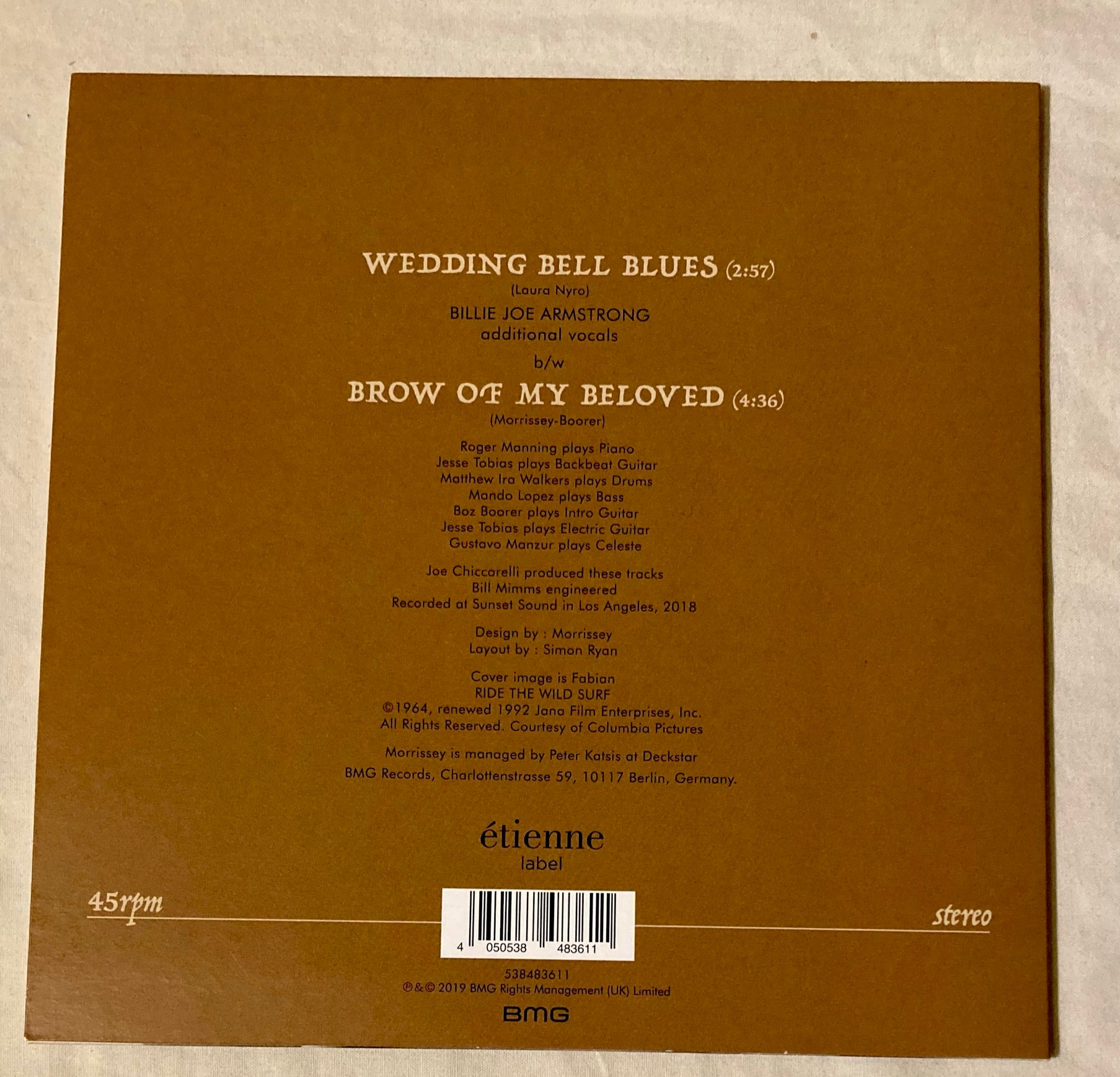 Morrissey - Wedding Bell Blues 7" single (1 of 25 Moz titles available!)