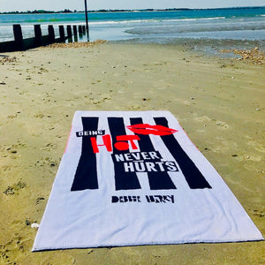 'Being Hot Never Hurts' Luxury Beach Towel