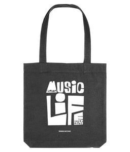 Without Music Life Would Be A Mistake & Vinyl Revolution Double Sided Organic Canvas Tote Bag