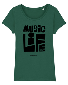 T-shirt bio pour femmes 'Without Music Life Would Be A Mistake'