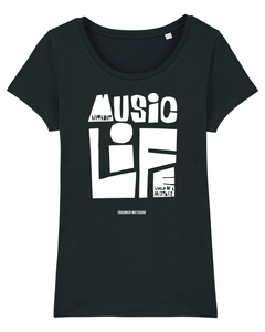 'Without Music Life Would Be A Mistake' Organic Womens T-shirt