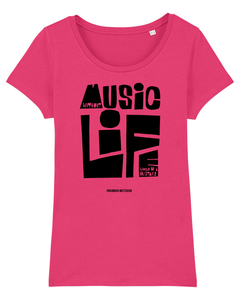 'Without Music Life Would Be A Mistake' Organic Womens T-shirt