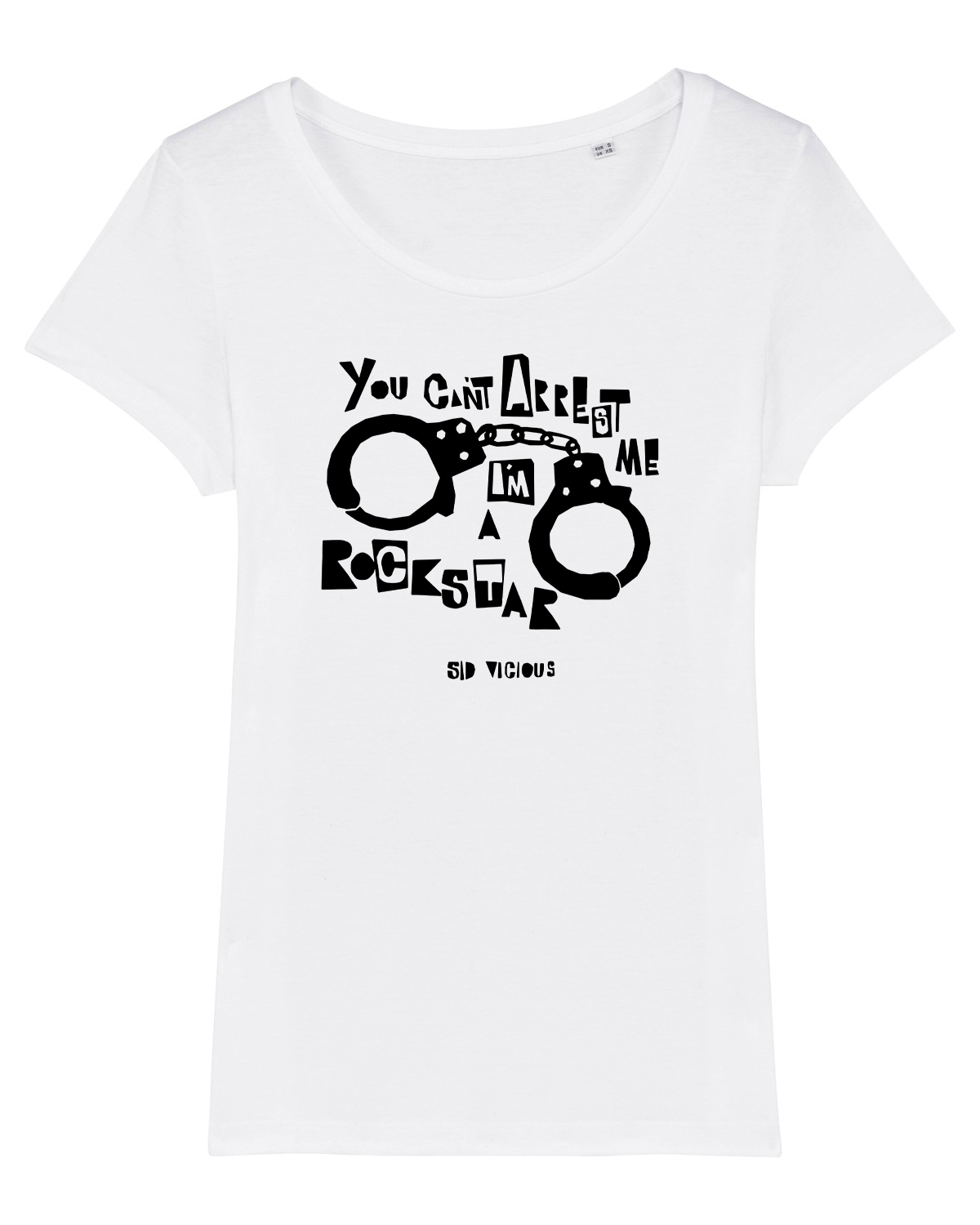 T-shirt bio pour femmes 'You Can't Arrest Me I'm A Rock Star'