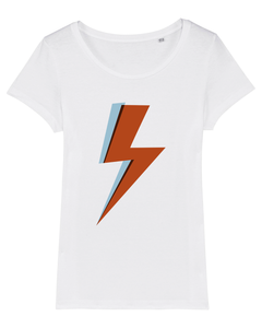 T-shirt bio 'Bowie Bolt' pour femmes