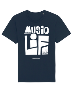 T-shirt unisexe biologique 'Without Music Life Would Be A Mistake'