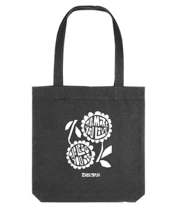 The More You Live The Less You Die & Vinyl Revolution Double Sided Organic Canvas Tote Bag